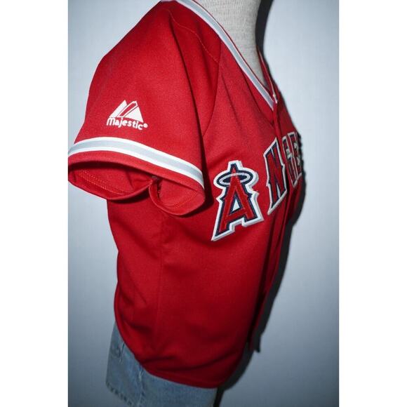 Vintage Majestic Los Angeles Angels Jersey –  Women’s Small – Red – Made in USA - Picture 10 of 14